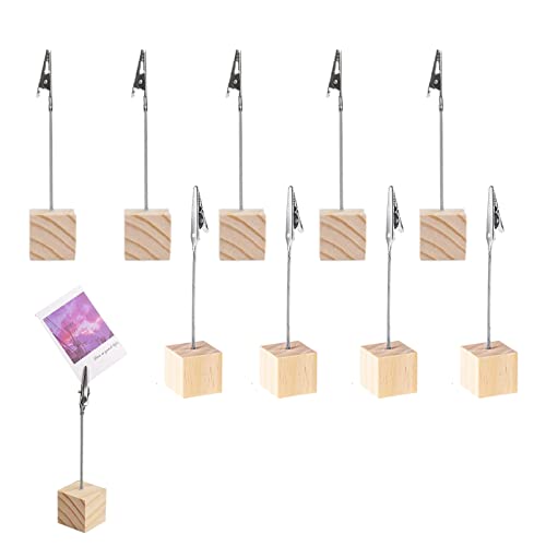 10 Pcs Memo Clip Halter, Fotohalter mit Krokodilklemm Verschluss, Memohalter Notizhalter, Nachrichten Clip Halter Ständer für Büro Hochzeits Party