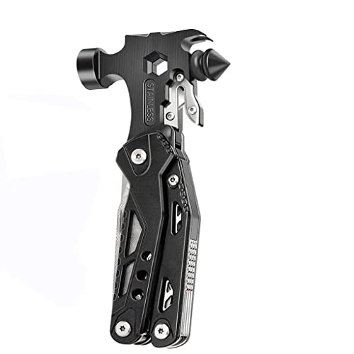 TRAVELER 16-in-1 Hammer Multi-Tool Multi-Functional Pocket Hand Tool for Camping, Hiking, Adventure Gear (Multitool)