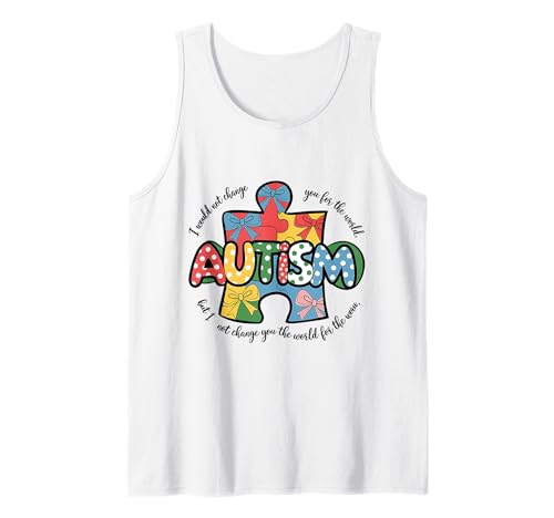 Autism Awareness Proud Autism Mom Tank Top