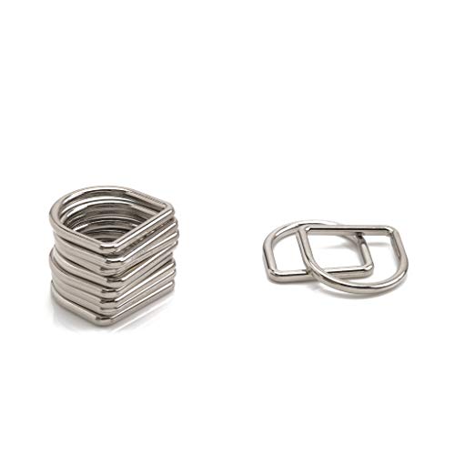 Trimming Shop Welded Metal D Ring Buckles, Durable Fastener Buckles Adjusting Loop Clasp for Webbing Strap Purse, Pet Collars