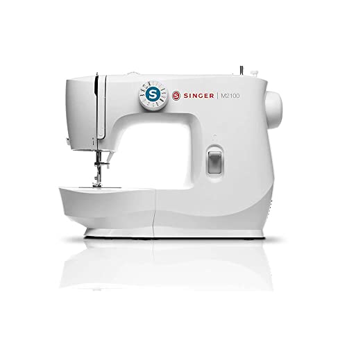 Singer M2100 Sewing Machine with 63 Stitch Applications, 8 Built-In Stitches and Four-Step Buttonhole (Certified Renewed)