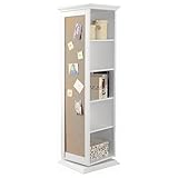 Coaster Home Furnishings Robinsons Swivel Accent Cabinet with Cork Board White