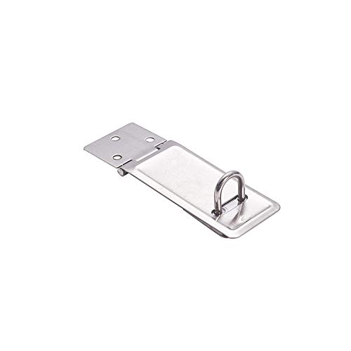 MroMax ドア掛け金ラッチ ドアボルトラッチ スライドラッチ ステンレス製 ドア留め スレンレススチール 南京錠留め金 Stapleパーツ ドア後付け ロックシフトゲートラッチ 安全ドアロックボタン ドア用 シルバートーン 長さ70mm 幅30mm 1個入り