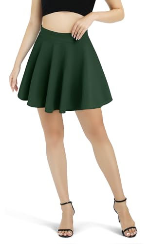 Image of Urban CoCo Women's Basic Versatile Stretchy Flared Casual Mini Skater Skirt