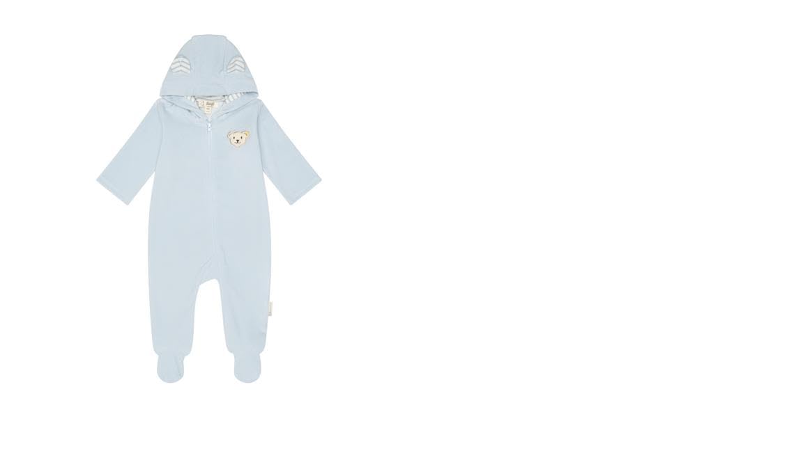 Steiff GOTS Baby Einteiler/Strampler/Overall,NICKI hellblau L000030026 gr.74
