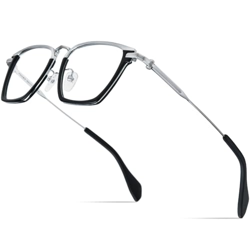 Image of FONEX Acetate Titanium Glasses Frame Men New Square Eyeglasses Spectacles Eyewear
