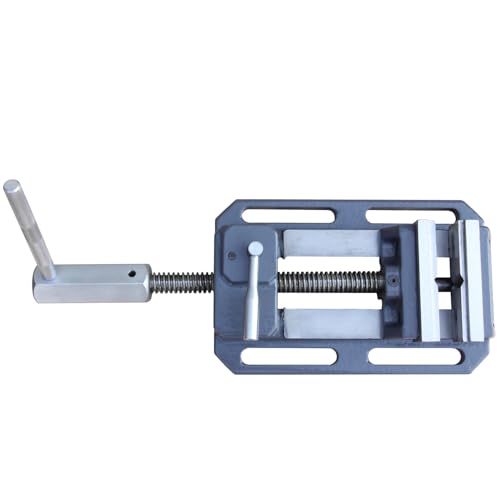 BOKA Bohrmaschinen-Schraubstock 100mm mit Schnellspannfunktion, Bohrschraubstock für Metallfräsen...