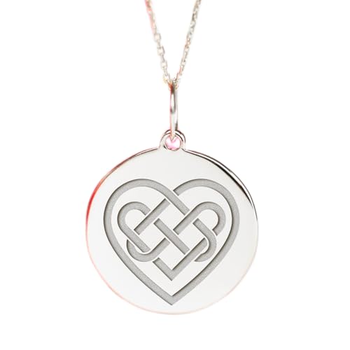 Collar con nudo celta de corazón para regalar amor con cadena de 45 cm LKBEADS