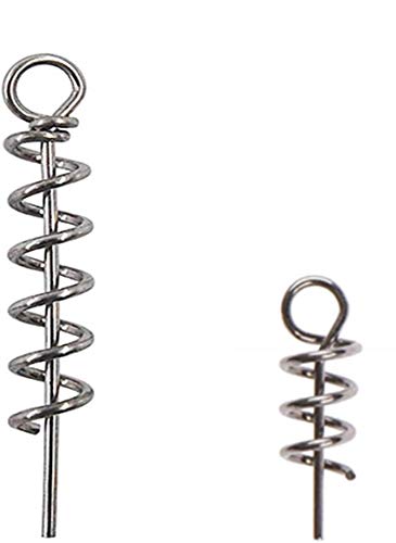 Lot de 150 hameçons de pêche à manivelle avec loquet fixe, aiguille à ressort, longueur 1,5 cm et 3,6 cm Cover