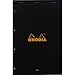 RHODIA 201009C - Bloc-Notes Agrafé N°20 Black - A4+ - Grands Carreaux Seyès - 80 Feuilles Détachables Perforation 4 Trous - Papier Clairefontaine Blanc 80G - Couverture Souple et Résistante - Basics