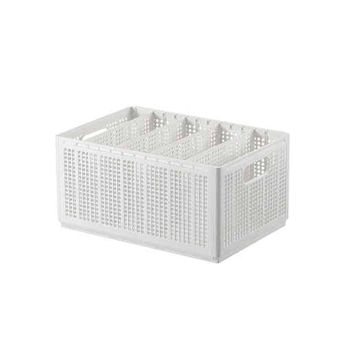 ERYUE Caja de Almacenamiento Plegable para Pantalones, Cajas de Ropa Divididas Resistentes para Dormitorio, Armario, Organizador Ahorrar Espacio Material: Pp (5 rejillas grandes: 4 deflectores)