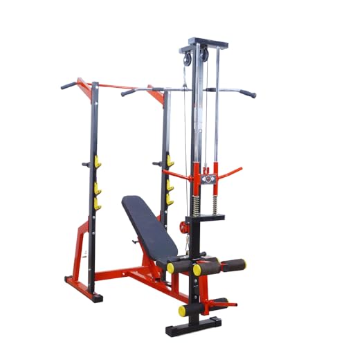 Image of GYM24 EQUIPMENTS Super 20in1 Home Gym Machine | Home Gym Machine | Chest, Bicep, Tricep,Back Workout | Ultimate Strength Training (Red & Black )
