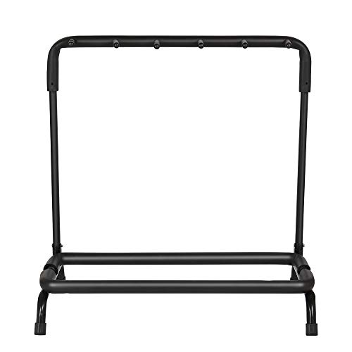 5 Holder Guitar Stand,Multi-Guitar Display Rack Folding Stand Band Stage Bass Acoustic Guitar, Black