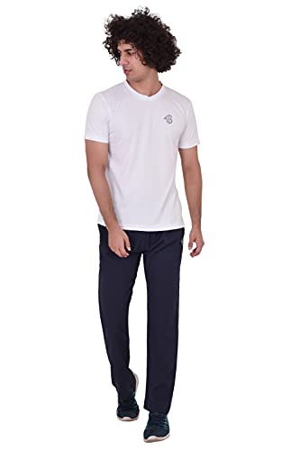 Image of Lycra Blend Regular fit Sport /Casual Track Pants for Men | Lower for Boys (Navy Blue)
