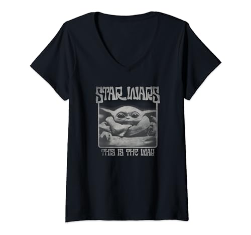 T-shirt Star Wars The Mandalorian Grogu col V id&eacute;al pour les conventions de pop culture