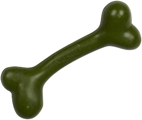 wagwear Give A Dog A Bone! - Pistachio Flavored Gum Rubber Toy - Medium (7")