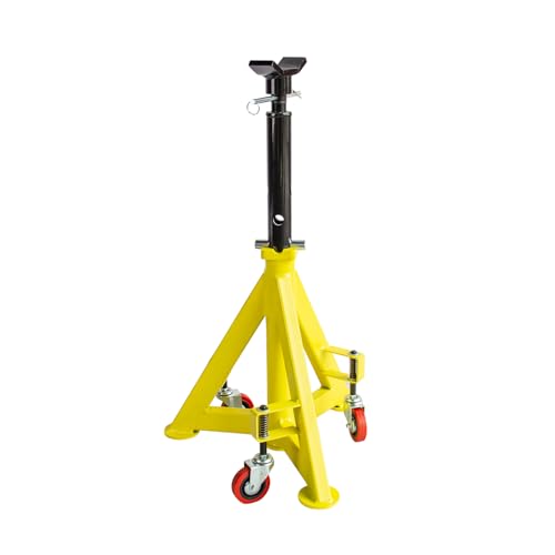 HPDMC 22 Ton (48,000 lbs) Jack Stands Heavy Duty Jack Stand Double Locking Pin Type Car Jack Stand Adjustable Height to 43'' with 360° Wheels for Garage, Repair Shop and DIY, 1 Pair