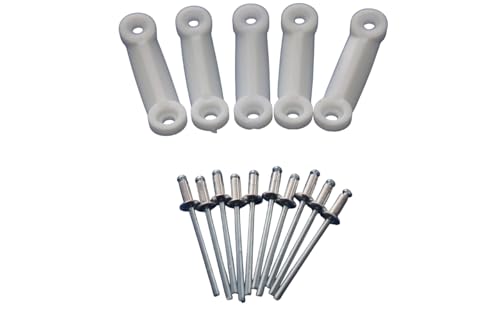 170330 Door Catch Compatible with American Dryer ADC – 5 Pack with Rivets – Heavy-Duty Commercial Dryer Door Latch Replacement Kit – Fits Laundry Equipment