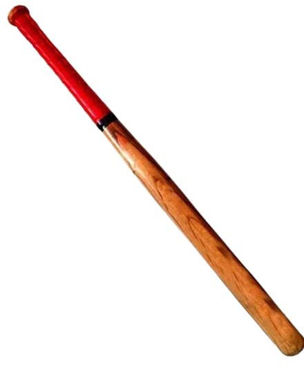 Baseball Bat Wooden, Solid and Heavy Duty, Best for Self Defence, 32 Inch (700g)