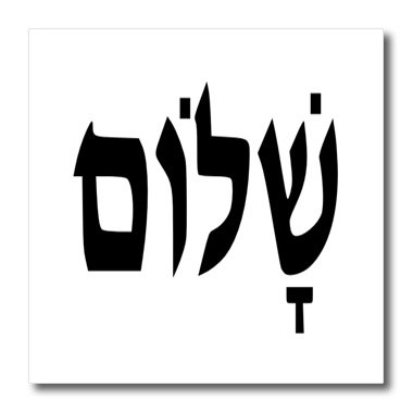 3Drose Ht_109483_1 Hebrew Word Shalom Meaning Hello Or Peace-Iron On Heat  Transfer For White Material, 8 By 8-Inch : Home & Kitchen