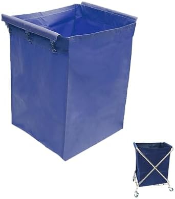 Detachable Waterproof Oxford Cloth Laundry Storage Bags with Hook - Ideal Replacement for Foldable Trolley, Great for Commercial Use and Home Organization,Blue