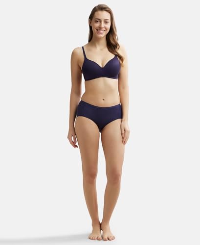 Image of Jockey JW11 Women Wirefree Padded Tencel Lyocell Elastane Stretch Full Coverage Multiway T-Shirt Bra with Adjustable Straps