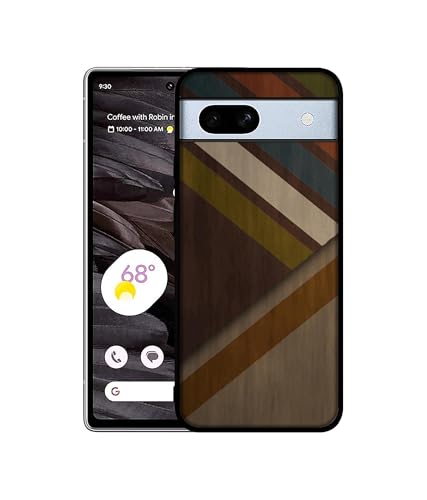 Image of Colorful Wooden Pattern Design Premium 2D Printed Metal Back Case Cover for Google Pixel 7A 5G