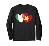 Irland Vietnam Herzflaggen Irish Vietnamese Love Pride Langarmshirt
