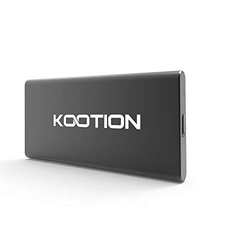 KOOTION 120GB SSD Portátil USB 3.0 Tipo C Disco Duro Externo Portable SSD Type C, Alta Velocidad de Lectura y Escritura de hasta 400 MB/s y 300 MB/s, para Windows, MacBook, Xbox, PS3/4, 41g