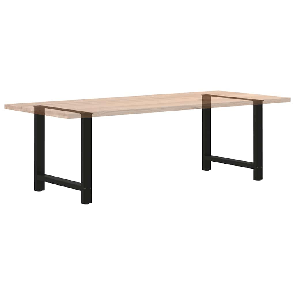 vidaXL Gambe per tavolo da pranzo nere 2 pz 70x(72-73) cm in acciaio