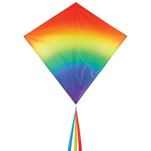 In the Breeze 3507 — Blended Rainbow 30-inch Diamond — Colorful, Easy-Flying Kite with Included Kite Line and Bag