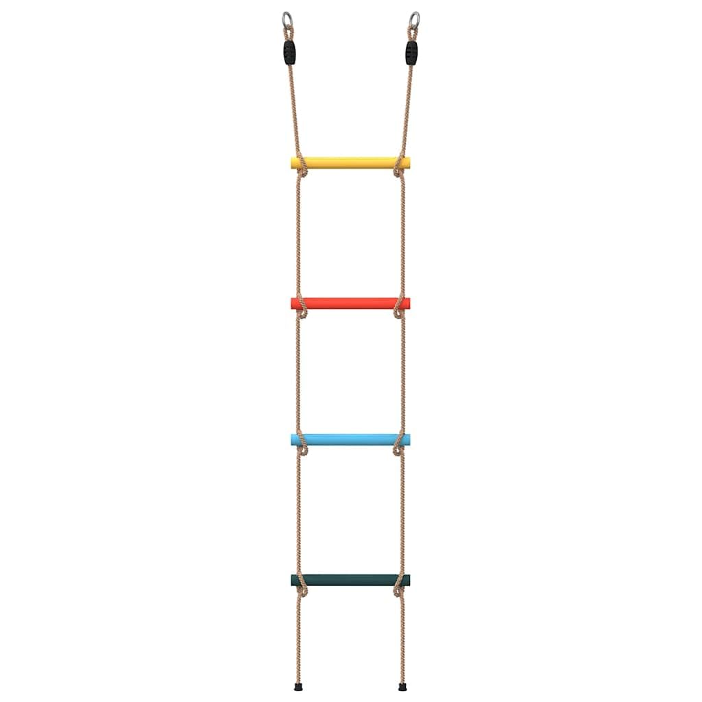 Genérico Escalera de Cuerda para niños con 4 peldaños Multicolor,Juegos y Juguetes,Estructuras para Juegos al Aire Libre,Accesorios para Columpios y estructuras de Juegos,4009277