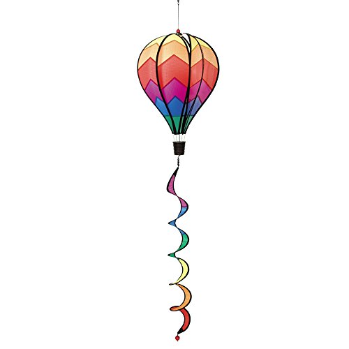 HQ Windspiration 109325 - Hot Air Balloon Twist Sunrise, UV-beständiges und wetterfestes Windspiel - Länge: 104 cm, Ø: 28 cm, inkl. Aufhängung