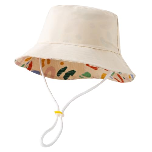 Jastore Kids Toddler Reversible Bucket Hat Baby Boys Girls Sun Hat Fishing Hat for Outdoor Activities Travel