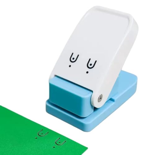 クラフトパンチ 四角【新登場】軽量多機能 - ルーズリーフ/スクエア/ペーパー用穴あけ、幼稚園の工作やdiy、手帳デコレーション、事務用品、単語帳作り、スクラップブッキングに最適 (ピアスキーホルダー)