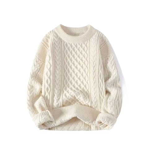 Men's Turtleneck Sweater Solid Color Loose Thick Knitted top Winter Warm Sweater