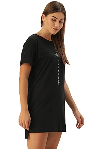 Image of Enamor Essentials E061 Women Night Dress Cotton Tunic Tee