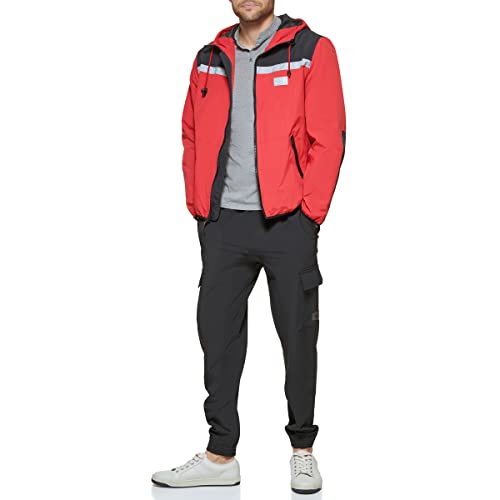 Image of DKNY Men's Active Reflective Colorblock Windbreaker