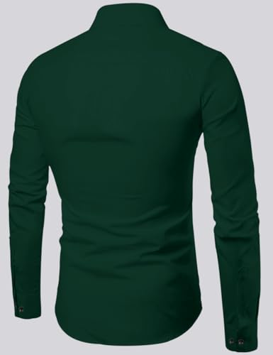 Image of Men's Solid Cotton Regular Fit Full Sleeve Collared Neck Casual Shirt for Men Stylish Latest, Formal