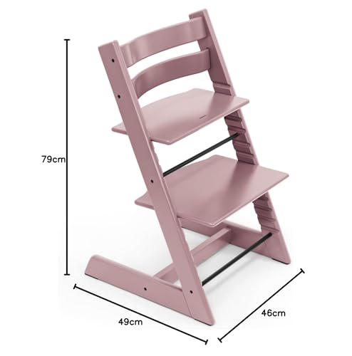 Image of Stokke Tripp Trapp Chair from Stokke - Adjustable, Convertible Chair for Toddlers, Children & Adults - Classic, Convenient, Comfortable, Ergonomic Back + Foot Support, Can Hold Up to 136 kg (Heather Mauve)