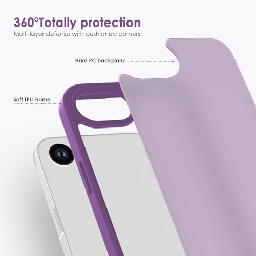 Image of TENOC Phone Case Compatible with iPhone SE (2nd 2020 and 3rd 2022 Generation) & iPhone 7 & iPhone 8, Dark Purple Case Translucent Protective Bumper Matte Hard Back Cover for 4.7 Inch