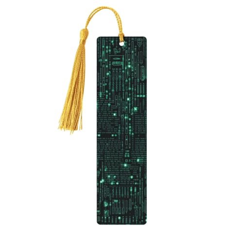 Hacker 木製しおり DIY ウッドクラフト しおり カラフルなタッセル付き 木製ギフトタグ ラベル 本好きの方への珍しいギフト 男性 女性