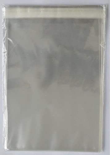 PACK OF 100 - C6/A6 (120mm x 162mm) CELLOPHANE / POLYPROPYLENE BAGS SELF SEAL FOR GREETING CARDS