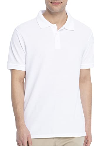 Classroom School Uniforms boys Real School Unisex Short Slv Pique Polo Shirt, White, Small US