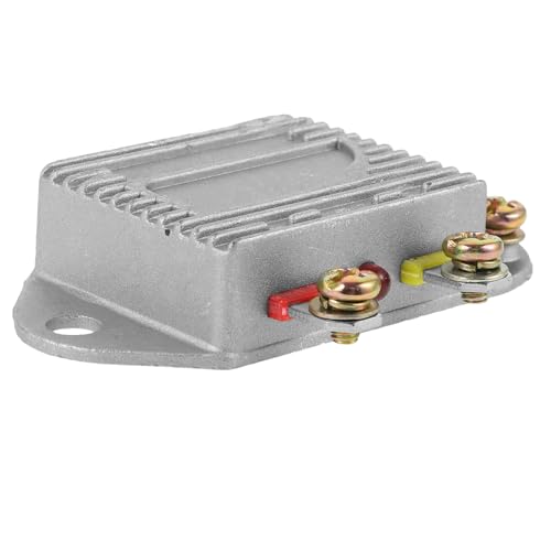 HEALLILY Automobile Electronic Regulator Rectifier Stabilizer Car Voltage Regulator Universal Stabilization Kit Iron Silver
