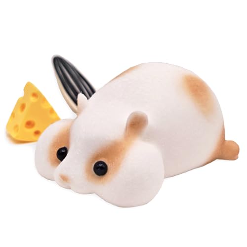 Hamster Flocking Cute Squishy Silicone Toys Handmade Taba Squishy Stress Relief Plaything Perfect for Birthday Gifts