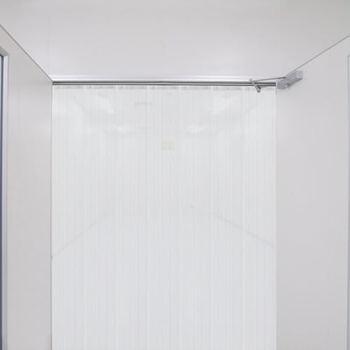 Cortina de puerta aislante de PVC de tiras azules de 18 cm 6