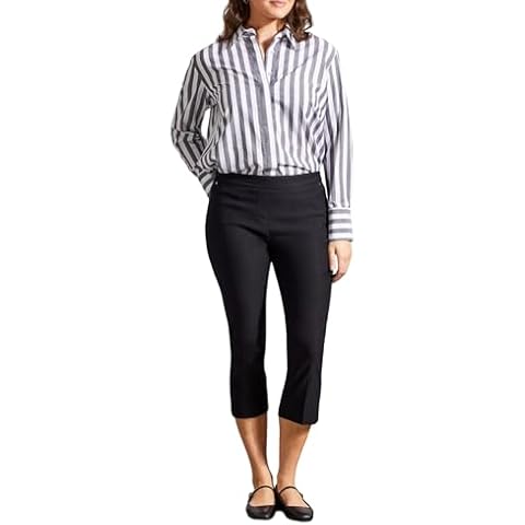 Tribal Women's Flatten It Capri Pant, Black, 10 Cover