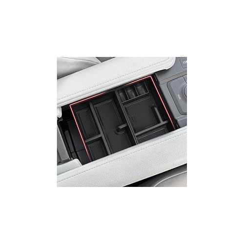 Autorder 2PCS Center Console Organizer for 2024 2025 Toyota Grand Highlander LE/XLE/Limited/Platinum/Nightshade Hybrid Accessories Armrest Storage Box Secondary Insert Tray