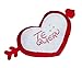 Artesanía Beatriz Ideal para San Valentín Cojín Forma de corazón Peluche de Amor Te Quiero Color Rojo 40cm x 30cm